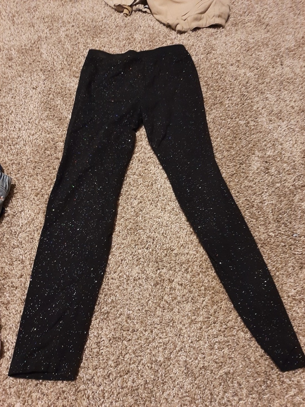Black Sparkle youth Leggings